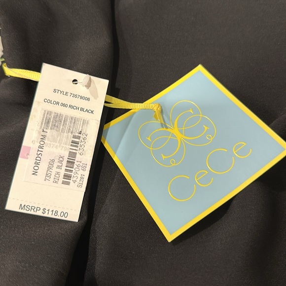 Cece Black Off Shoulder Black & Floral Dress - Picture 6 of 7